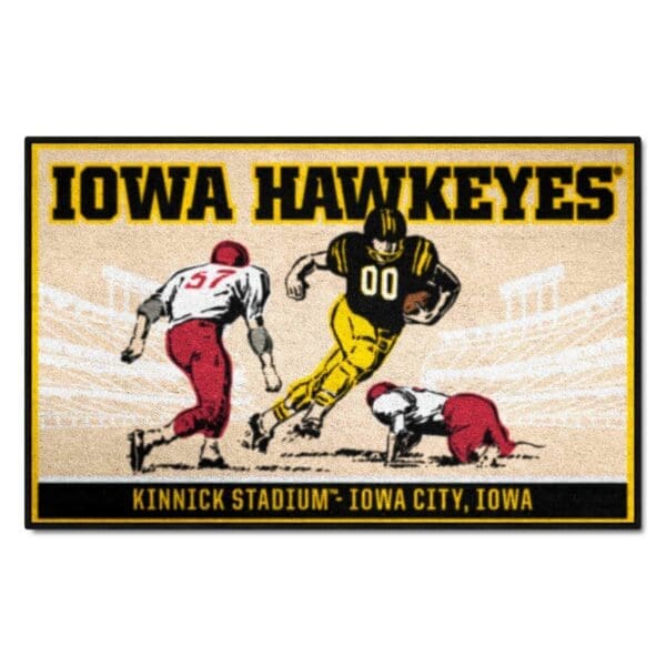 Iowa Hawkeyes Starter Mat Accent Rug 19in. x 30in. Ticket Stub Starter Mat 1 scaled