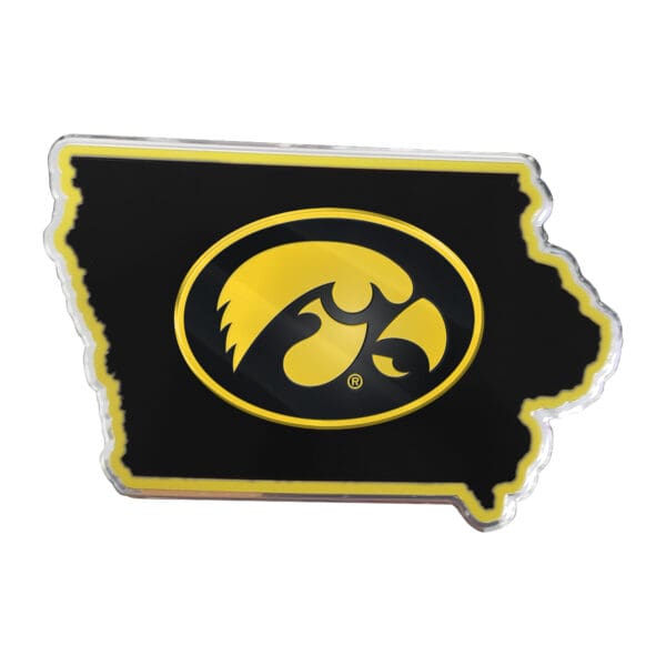 Iowa Hawkeyes Team State Aluminum Embossed Emblem 1
