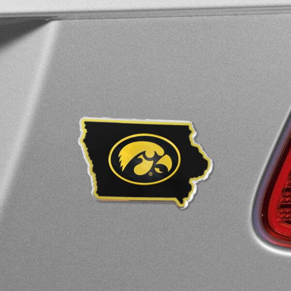 Iowa Hawkeyes Team State Aluminum Embossed Emblem