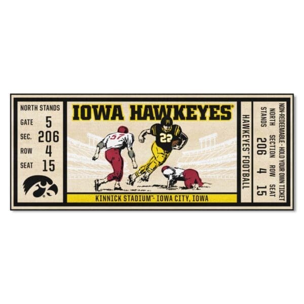 Iowa Hawkeyes Ticket Runner Rug 30in. x 72in 1 scaled