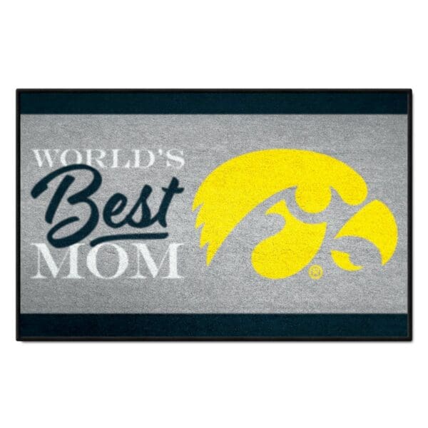 Iowa Hawkeyes Worlds Best Mom Starter Mat Accent Rug 19in. x 30in 1 scaled