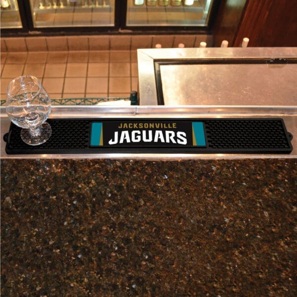 Jacksonville Jaguars Bar Drink Mat - 3.25in. x 24in.