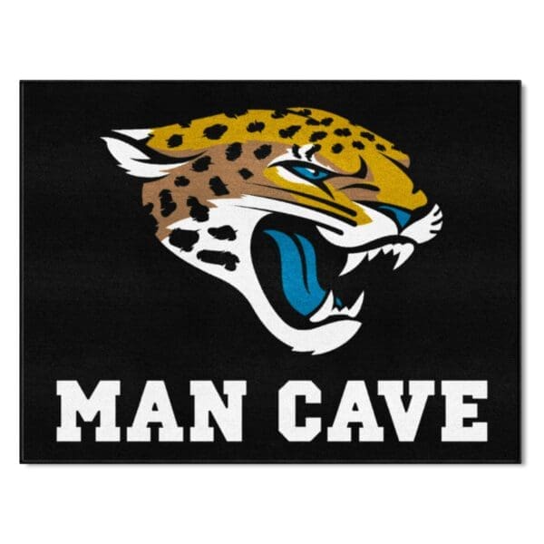 Jacksonville Jaguars Man Cave All Star Rug 34 in. x 42.5 in 1 scaled