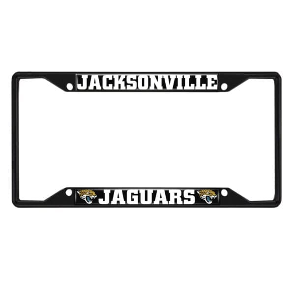 Jacksonville Jaguars Metal License Plate Frame Black Finish 1