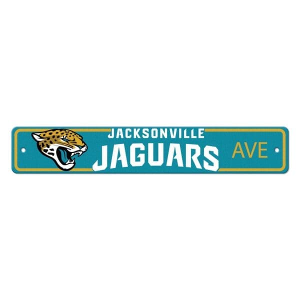 Jacksonville Jaguars Team Color Street Sign Decor 4in. X 24in. Lightweight 1 scaled
