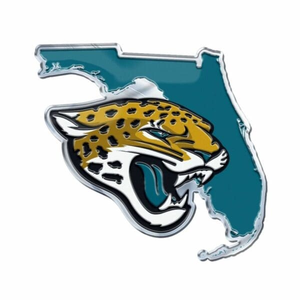 Jacksonville Jaguars Team State Aluminum Embossed Emblem 1