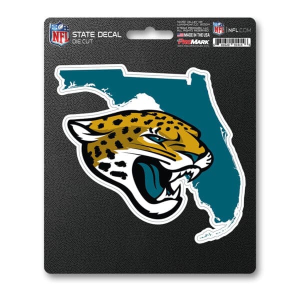 Jacksonville Jaguars Team State Shape Decal Sticker 1