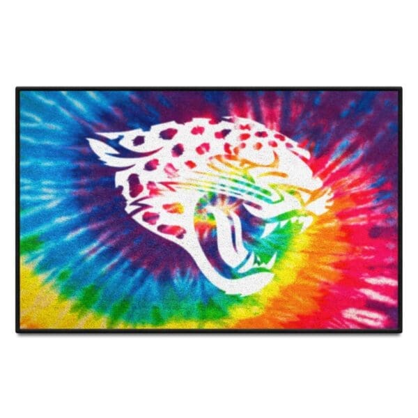 Jacksonville Jaguars Tie Dye Starter Mat Accent Rug 19in. x 30in 1 scaled