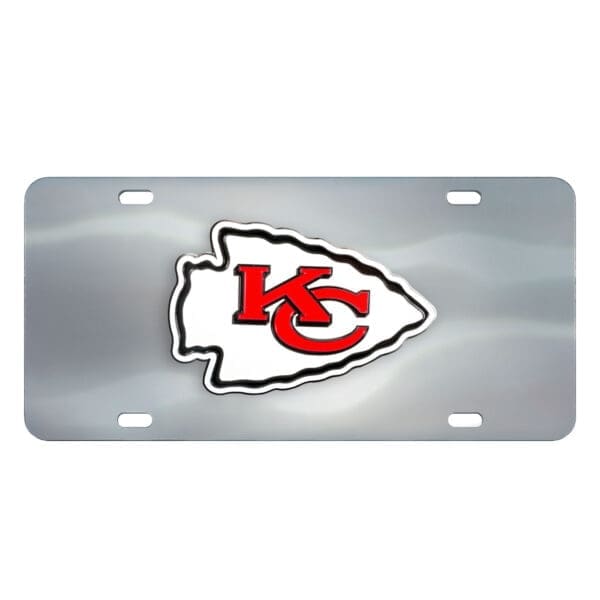 Kansas City Chiefs 3D Stainless Steel License Plate 1