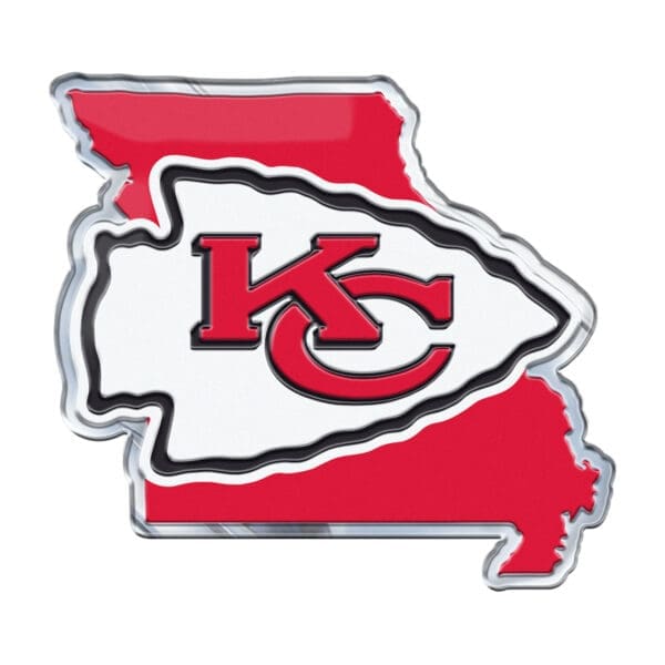 Kansas City Chiefs Team State Aluminum Embossed Emblem 1