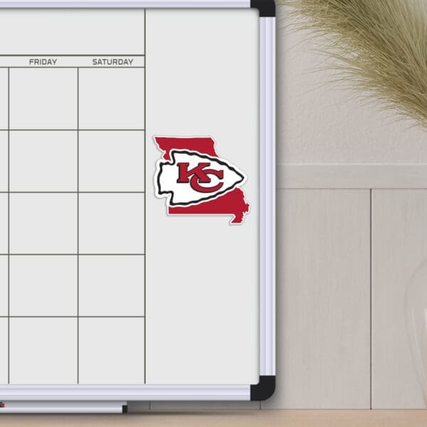 Kansas City Chiefs Team State Shape Decal Sticker