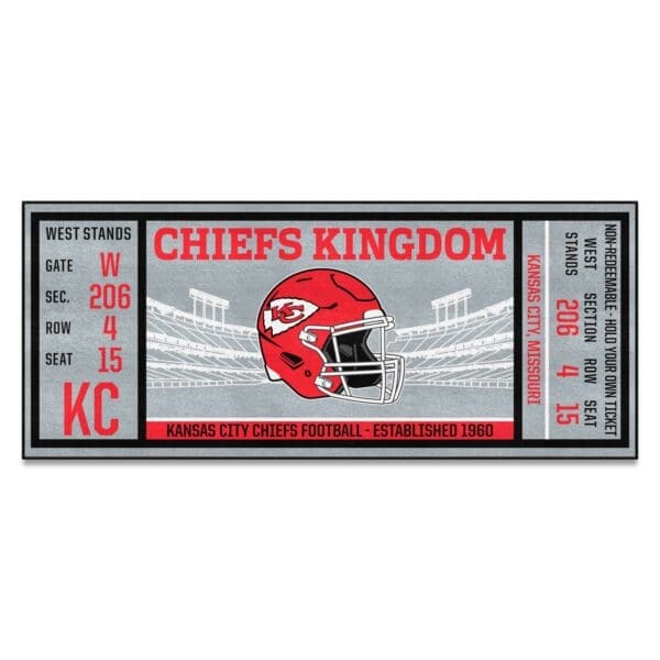 Kansas City Chiefs Ticket Runner Rug 30in. x 72in 1 scaled
