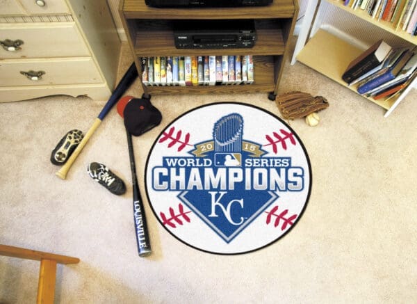 Kansas City Royals 2015 MLB World Series Champions Baseball Rug - 27in. Diameter