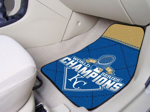 Kansas City Royals 2015 MLB World Series Champions Front Carpet Car Mat Set - 2 Pieces
