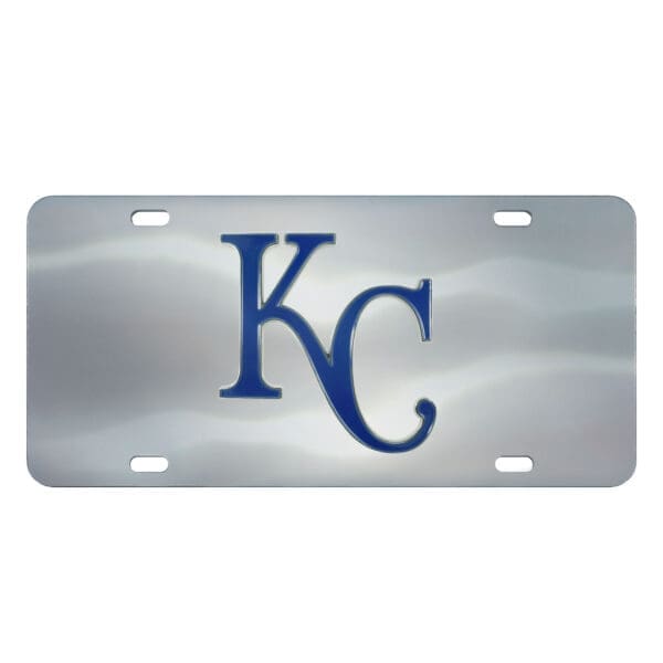 Kansas City Royals 3D Stainless Steel License Plate 1