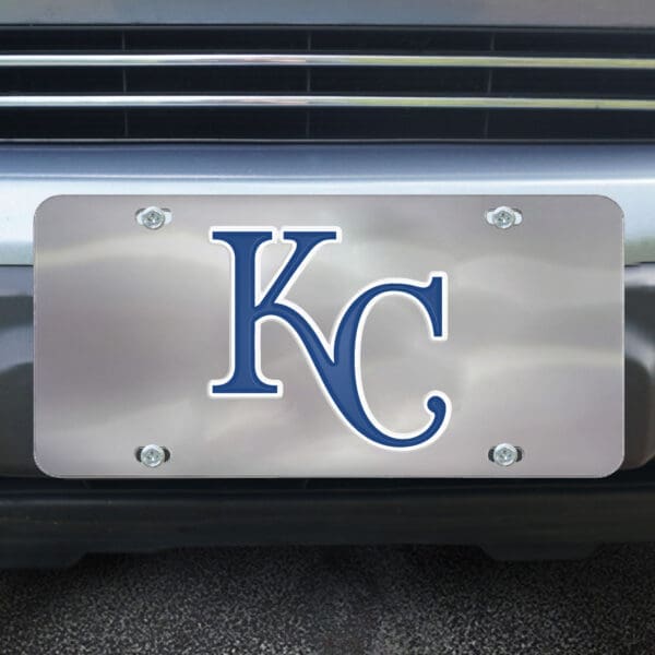 Kansas City Royals 3D Stainless Steel License Plate