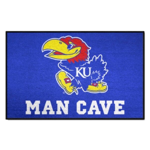 Kansas Jayhawks Man Cave Starter Mat Accent Rug 19in. x 30in 1 scaled