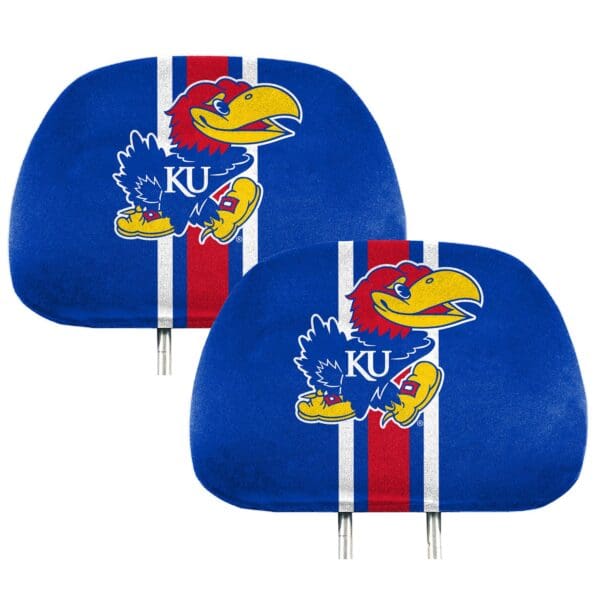Kansas Jayhawks Printed Head Rest Cover Set 2 Pieces 1 scaled