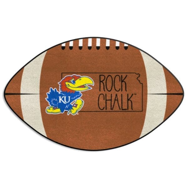 Kansas Jayhawks Southern Style Football Rug 20.5in. x 32.5in 1 scaled