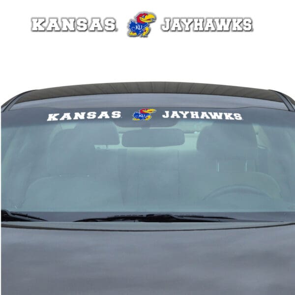 Kansas Jayhawks Sun Stripe Windshield Decal 3.25 in. x 34 in 1