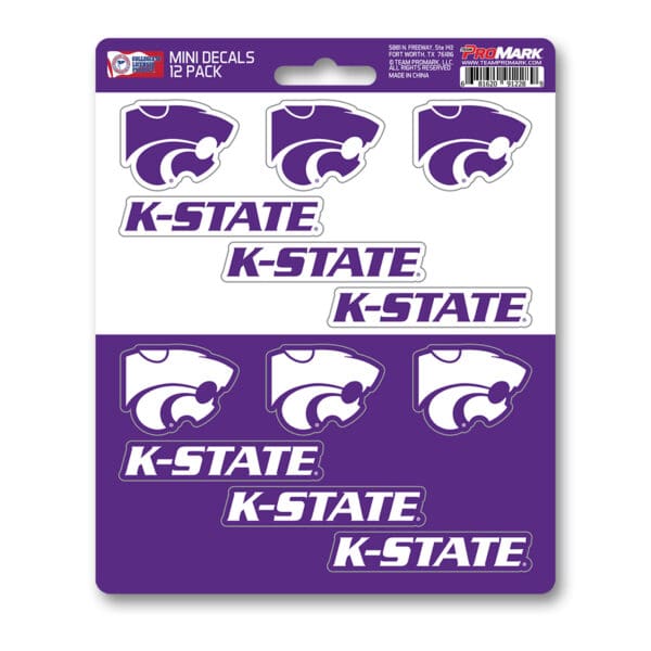 Kansas State Wildcats 12 Count Mini Decal Sticker Pack 1