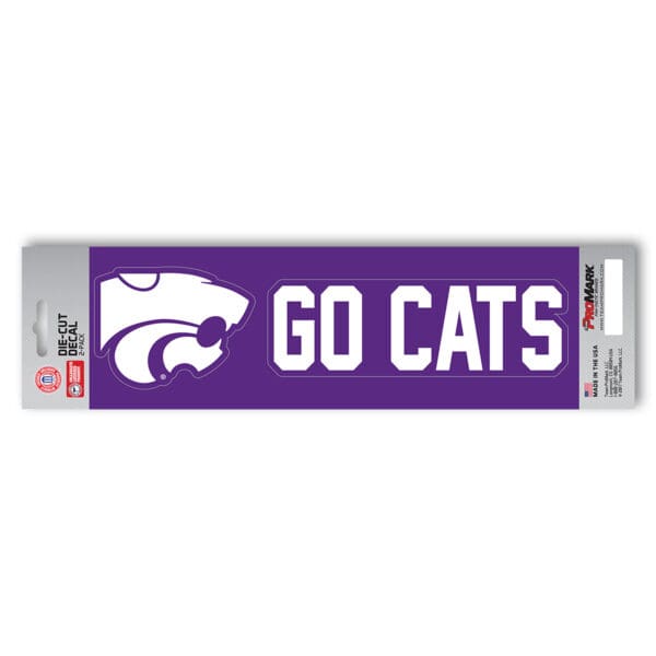 Kansas State Wildcats 2 Piece Team Slogan Decal Sticker Set 1