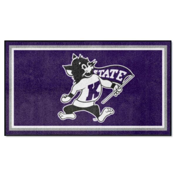 Kansas State Wildcats 3ft. x 5ft. Plush Area Rug 1 1 scaled
