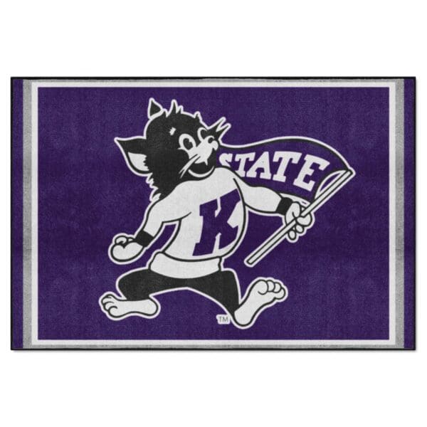 Kansas State Wildcats 5ft. x 8 ft. Plush Area Rug 1 1 scaled