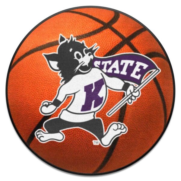Kansas State Wildcats Basketball Rug 27in. Diameter 1 1 scaled