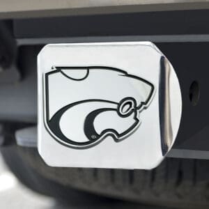 Kansas State Wildcats Chrome Metal Hitch Cover with Chrome Metal 3D Emblem
