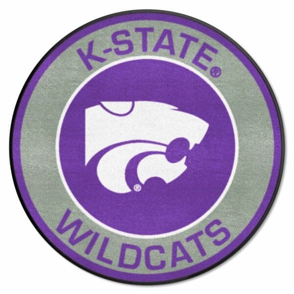 Kansas State Wildcats Roundel Rug 27in. Diameter 1 scaled