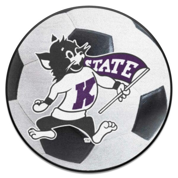 Kansas State Wildcats Soccer Ball Rug 27in. Diameter 1 scaled