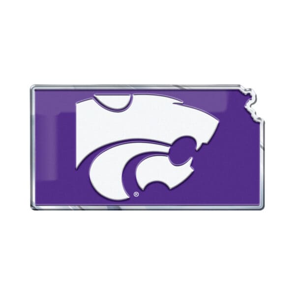 Kansas State Wildcats Team State Aluminum Embossed Emblem 1