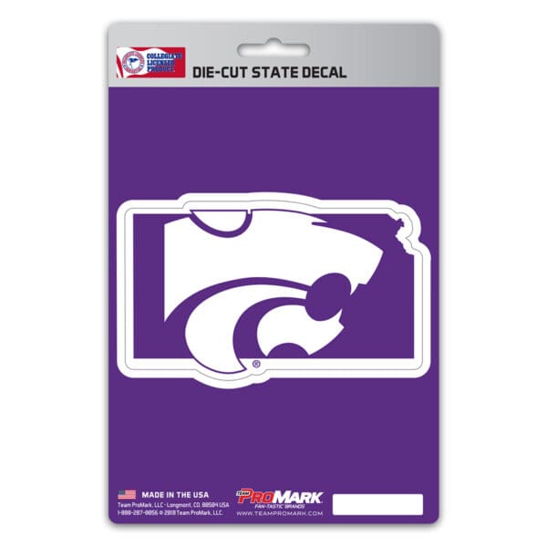 Kansas State Wildcats Team State Shape Decal Sticker 1