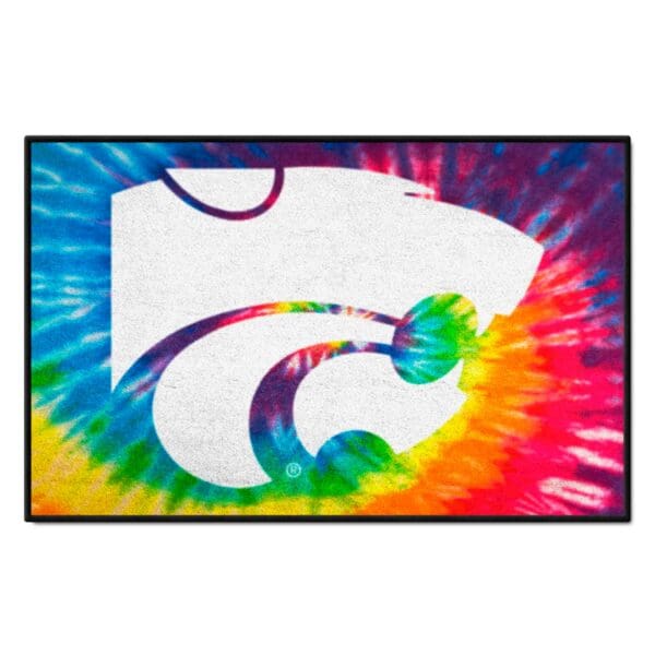 Kansas State Wildcats Tie Dye Starter Mat Accent Rug 19in. x 30in 1 scaled
