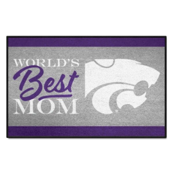 Kansas State Wildcats Worlds Best Mom Starter Mat Accent Rug 19in. x 30in 1 scaled