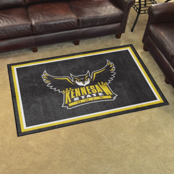 Kennesaw State Owls 4ft. x 6ft. Plush Area Rug