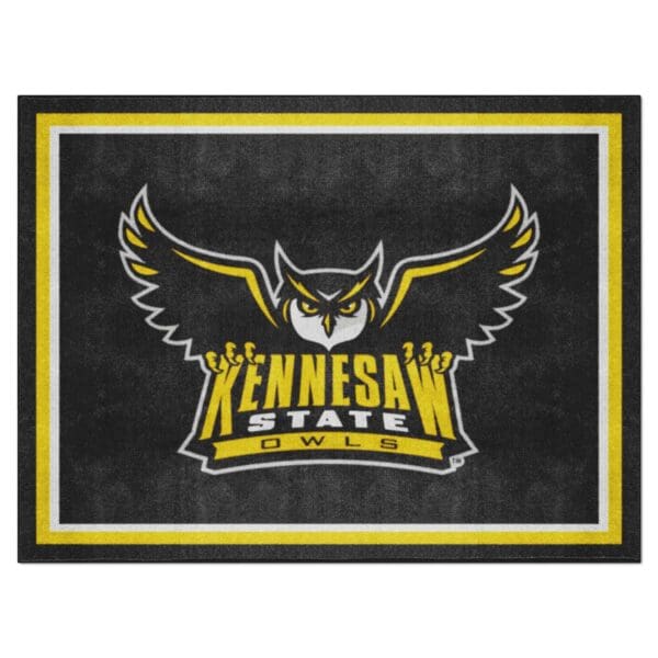 Kennesaw State Owls 8ft. x 10 ft. Plush Area Rug 1 1 scaled