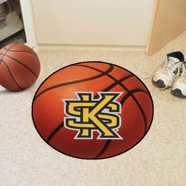 Kennesaw State Owls Basketball Rug - 27in. Diameter