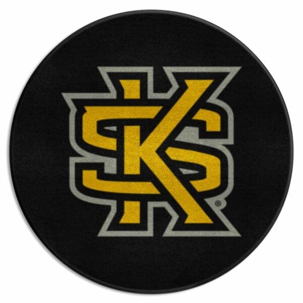 Kennesaw State Owls Hockey Puck Rug 27in. Diameter 1 scaled
