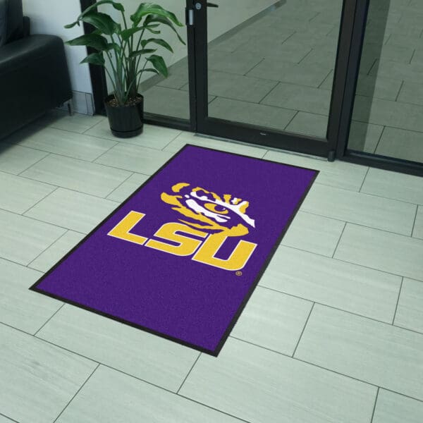 LSU 3X5 High-Traffic Mat with Durable Rubber Backing - Portrait Orientation