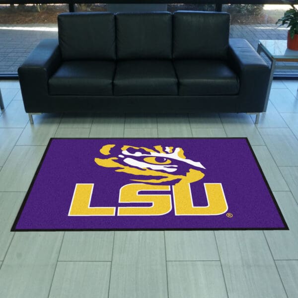 LSU 4X6 High-Traffic Mat with Durable Rubber Backing - Landscape Orientation