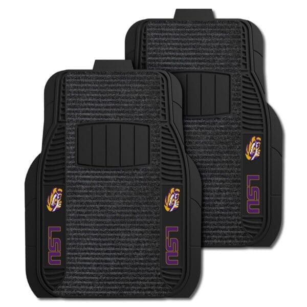 LSU Tigers 2 Piece Deluxe Car Mat Set 1 scaled