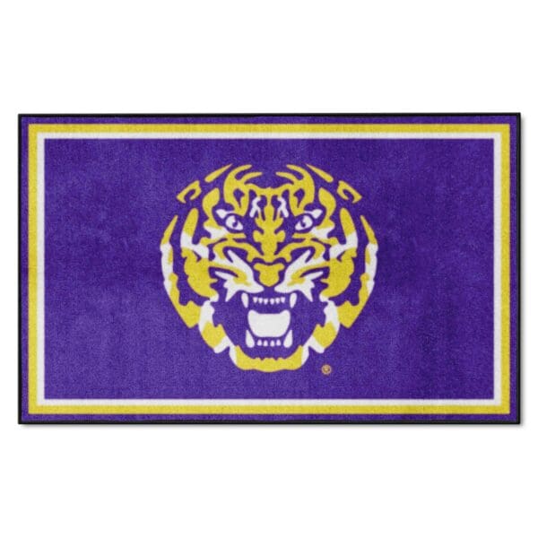 LSU Tigers 4ft. x 6ft. Plush Area Rug 1 1 scaled