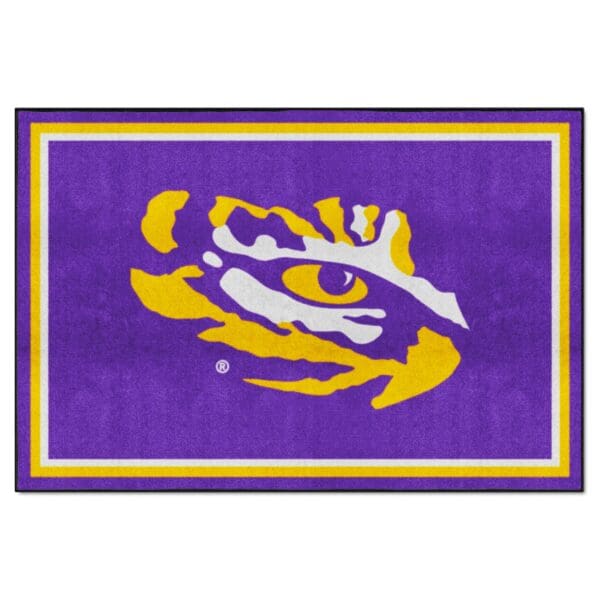 LSU Tigers 5ft. x 8 ft. Plush Area Rug 1 scaled