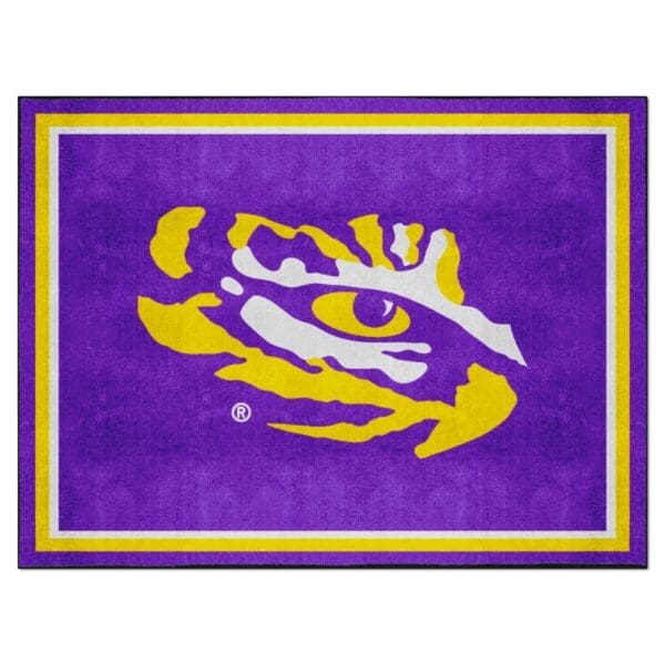 LSU Tigers 8ft. x 10 ft. Plush Area Rug 1 scaled
