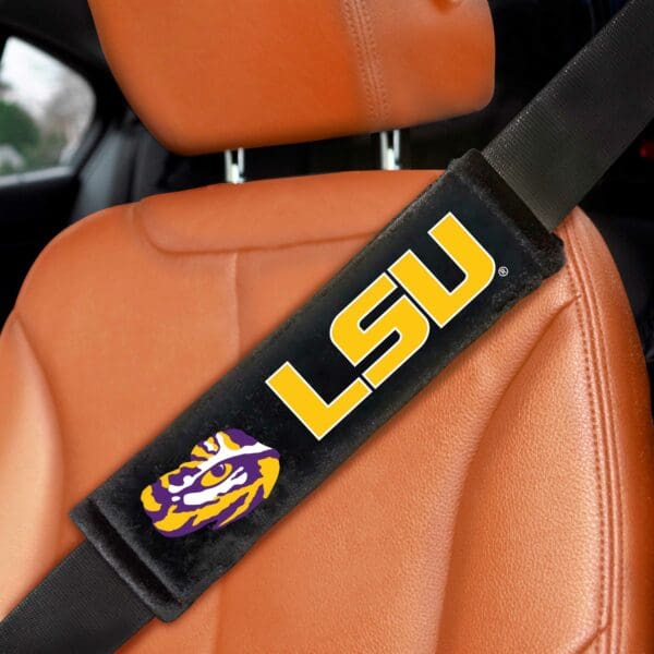 LSU Tigers Embroidered Seatbelt Pad 2 Pieces 1 scaled