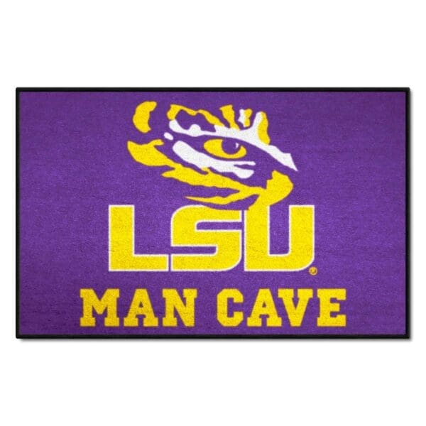 LSU Tigers Man Cave Starter Mat Accent Rug 19in. x 30in 1 scaled