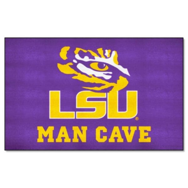 LSU Tigers Man Cave Ulti Mat Rug 5ft. x 8ft 1 scaled