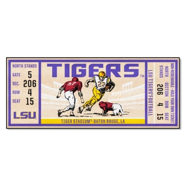 LSU Tigers Ticket Runner Rug 30in. x 72in 1 scaled